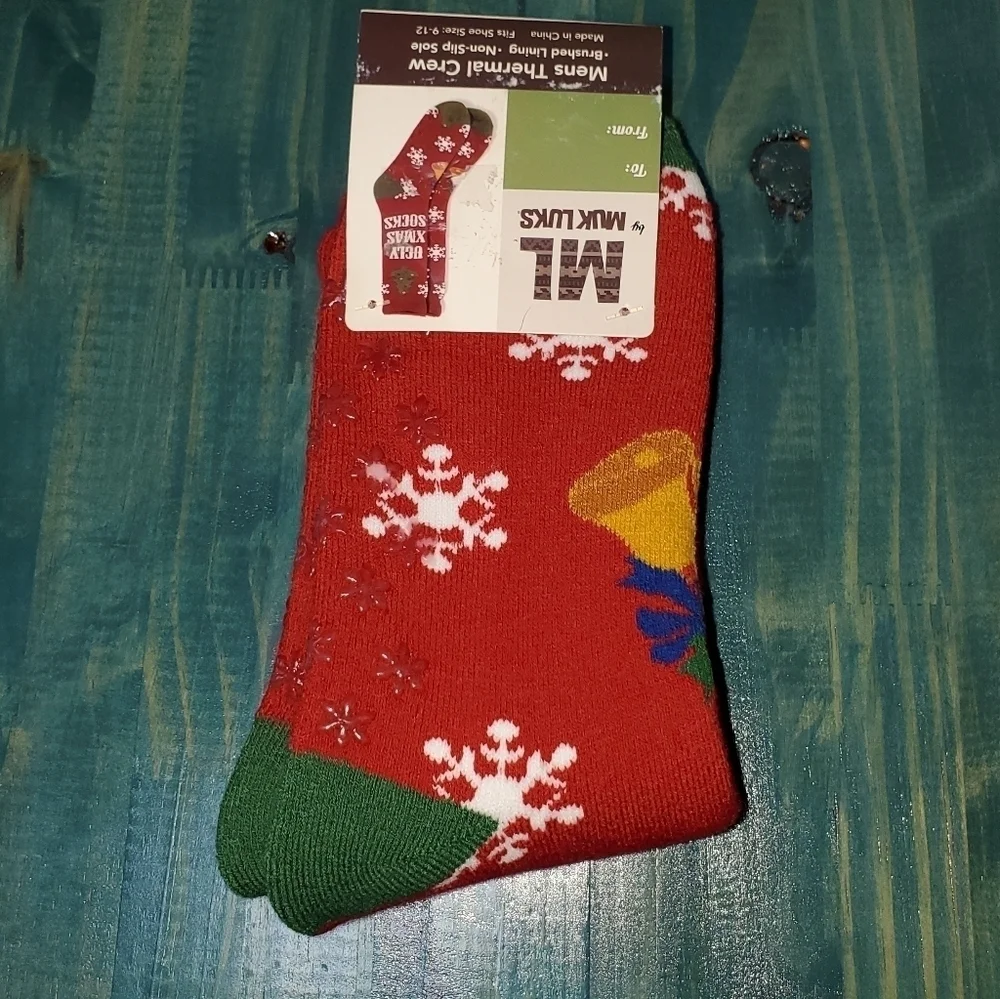 Muk Luks Men's Crew Socks Holiday